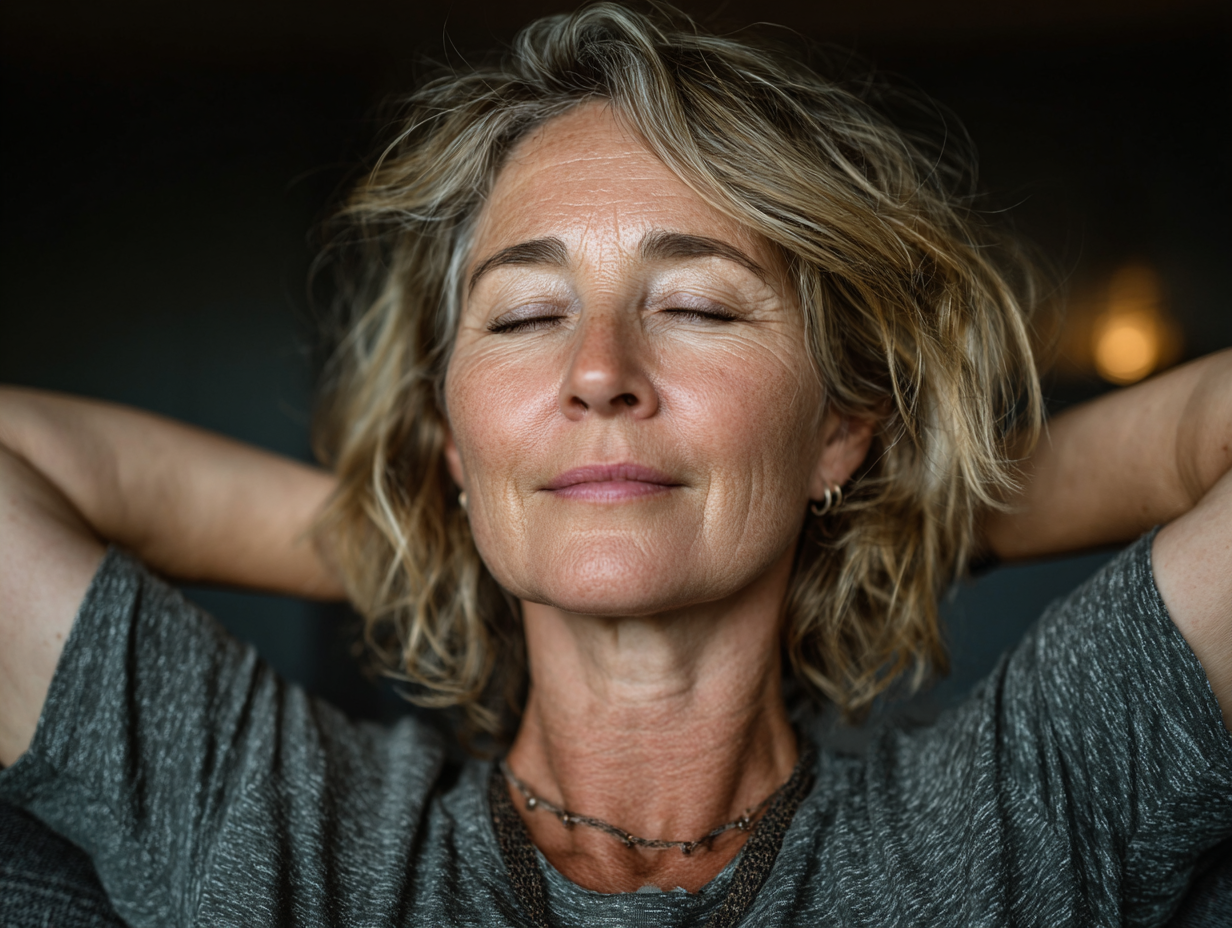 Група людей практикують йогу у затишному вінтажному студії